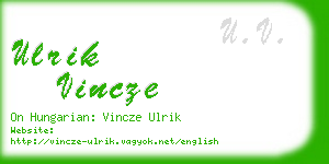 ulrik vincze business card